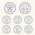 Set of various sport badge, label, emblem, icon in vector Royalty Free Stock Photo