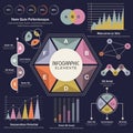 Set of various statistical business infographic elements. Royalty Free Stock Photo