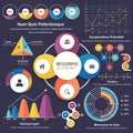 Set of various statistical business infographic elements. Royalty Free Stock Photo