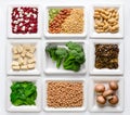 Set of various vegan protein sources