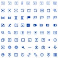 Set of various web and app icons for user interface design Royalty Free Stock Photo