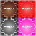 Set Vector of abstract background brown, red, grey, pink color. Good to use for banner, social media, poster and flyer template Royalty Free Stock Photo