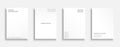 Set of vector abstract contemporary templates, posters, brochures, banners, flyers, backgrounds. White geometric covers Royalty Free Stock Photo