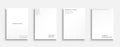 Set of vector abstract digital templates, covers, placards, brochures, banners, flyers, backgrounds. White and gray Royalty Free Stock Photo