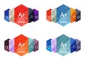 Set of vector abstract infographics content boxes