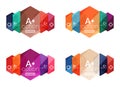 Set of vector abstract infographics content boxes