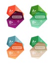 Set of vector abstract infographics content boxes