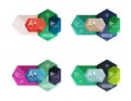 Set of vector abstract infographics content boxes