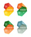 Set of vector abstract infographics content boxes