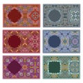 Set of vector abstract ornamental nature frames. Royalty Free Stock Photo