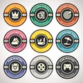 Set of Vector Achievement Badges