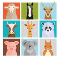 Set of vector animal icons Royalty Free Stock Photo