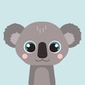 Set of vector animals in cartoon style. Cute animals of Australia. A collection of small animals in the children's