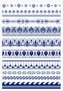 Set of vector antique greek borders