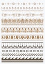 Set of vector antique greek borders