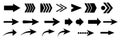 Set of vector arrow icons. Collection of pointers.