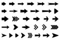 Set of vector arrow icons. Collection of pointers. Royalty Free Stock Photo