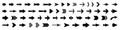 Set of vector arrow icons. Collection of pointers. Royalty Free Stock Photo