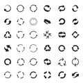 Set of vector arrows for web. Outline Refresh and Reload arrows. COLLECTION OF ICONS
