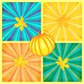 Set of vector autumn background