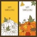 Set of vector autumn holiday banner backgrounds.