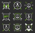 Set of Vector Badges Cricket