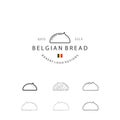 Set of Vector Bakery Pastry Elements and Bread Icons Illustration can be used as Logo or Icon in premium quality