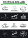 Set of Vector Banking Finance Money Signs. Payments and Income. Cryptocurrency. Can be used as Logo or Icon in premium quality Royalty Free Stock Photo