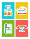 Set of vector banners back to school.