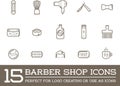 Set of Vector Barber Shop Elements