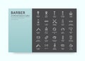 Set of Vector Barber Shop Elements and Shave Shop Icons Illustration can be used as Logo or Icon in premium quality