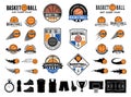 Set of vector basketball logo and icons Royalty Free Stock Photo