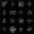 Set of vector Bauhaus abstract monochrome backgrounds made with