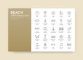 Set of Vector Beach Sea Bar Elements and Summer can be used as L Royalty Free Stock Photo