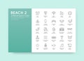 Set of Vector Beach Sea Bar Elements and Summer can be used as L Royalty Free Stock Photo