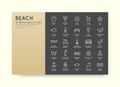 Set of Vector Beach Sea Bar Elements and Summer can be used as L Royalty Free Stock Photo