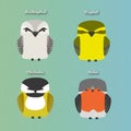 Set of vector birds Royalty Free Stock Photo