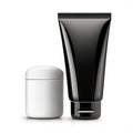 Set of vector Blank Cosmetic Container for Cream, Powder or Gel. Royalty Free Stock Photo