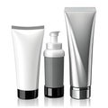 Set of vector Blank Cosmetic Container for Cream, Powder or Gel. Royalty Free Stock Photo