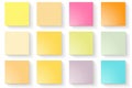 Set Of Vector Blank Postit Notes For Messaging Or Announcements Royalty Free Stock Photo