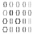 Set of vector braces or curly brackets icon