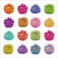 Set of vector bright colorful glossy candies Royalty Free Stock Photo