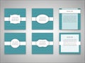 Set of vector brochure front and back side templates in abstract style . Royalty Free Stock Photo