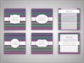 Set of vector brochure front and back side templates in abstract style . Royalty Free Stock Photo