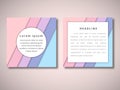 Set of vector brochure front and back side templates in abstract style . Royalty Free Stock Photo