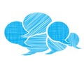 Set of vector bubbles for a chat Royalty Free Stock Photo