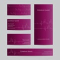 Set of vector business card templates with bottles and wine glasses for pubs or bars. Banners template for pub Wine party.