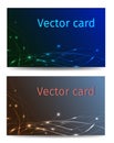 Set of vector business cards for text and signatures. Modern frame for text on a dark background Royalty Free Stock Photo
