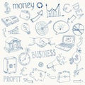Set of vector business and money icons Royalty Free Stock Photo