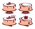 Vector cake set